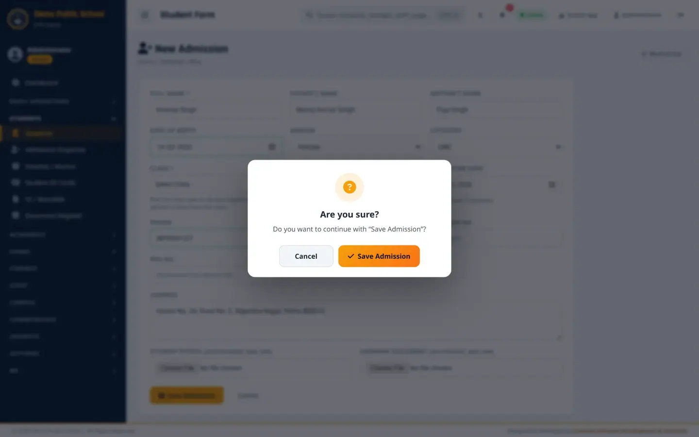 Every save asks for confirmation.